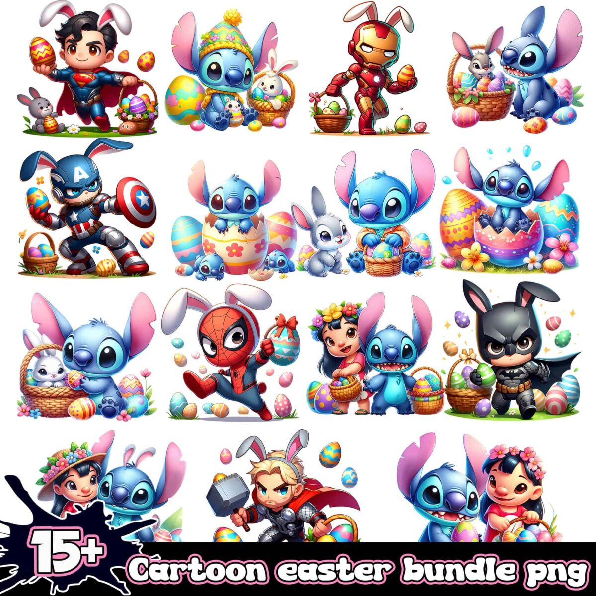 cartooneasterpngbundle