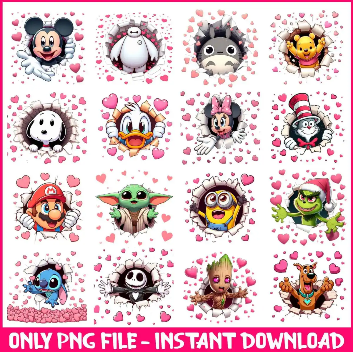 cartoonvalentinebundle.jpg Cartoon Valentine Png Bundle