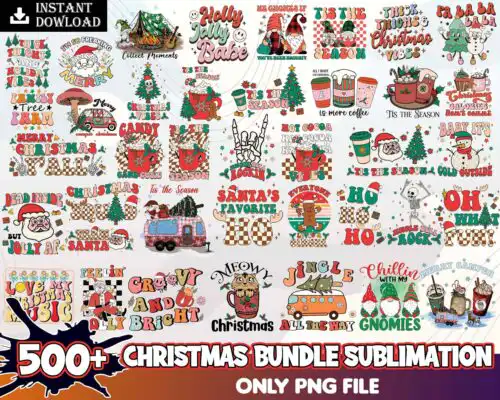 500+ Christmas bundle sublimation, Christmas png, Xmas PNG files, Winter png, Christmas Sign png,, Cut File, Cricut, Silhouette
