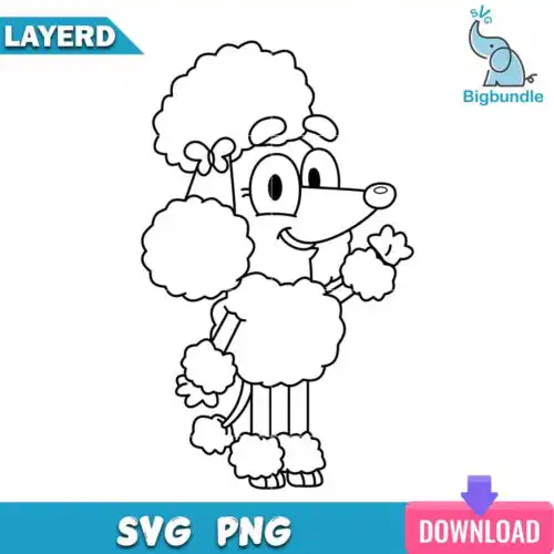 Coco outline svg, bluey svg, digital download.