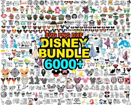 6000+ Disney Bundle svg, Fun Disney bundle, Disney svg bundle, Big bundle SVG and for cricut files, Clipart Svg