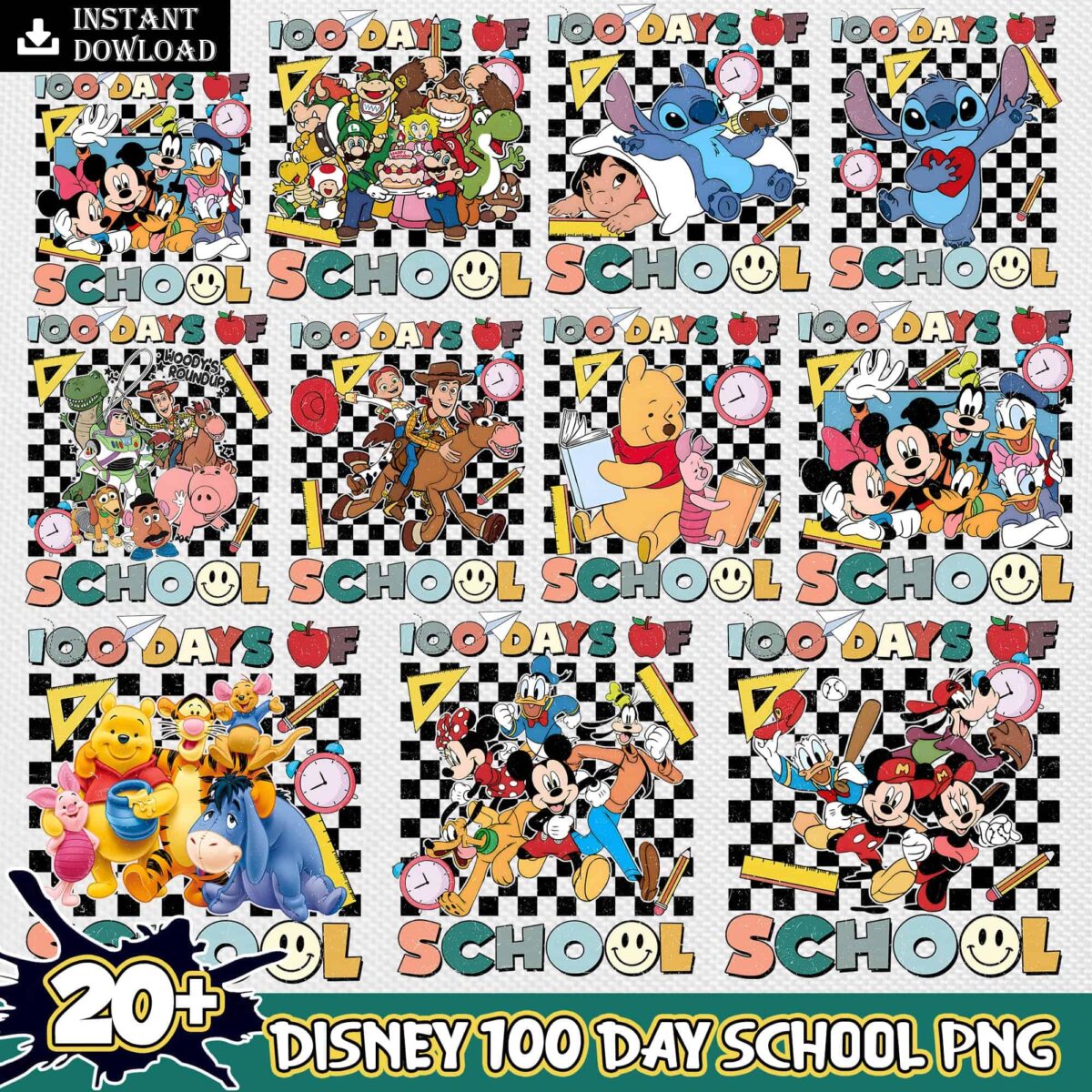 disney100dayschoolpngbundle