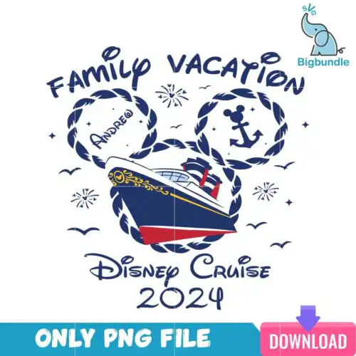 Family Vacation Disney Cruise Andrew 2024 PNG