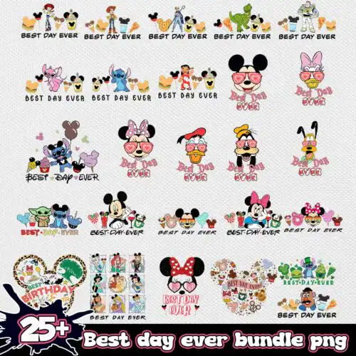 Disney best day ever png bundle