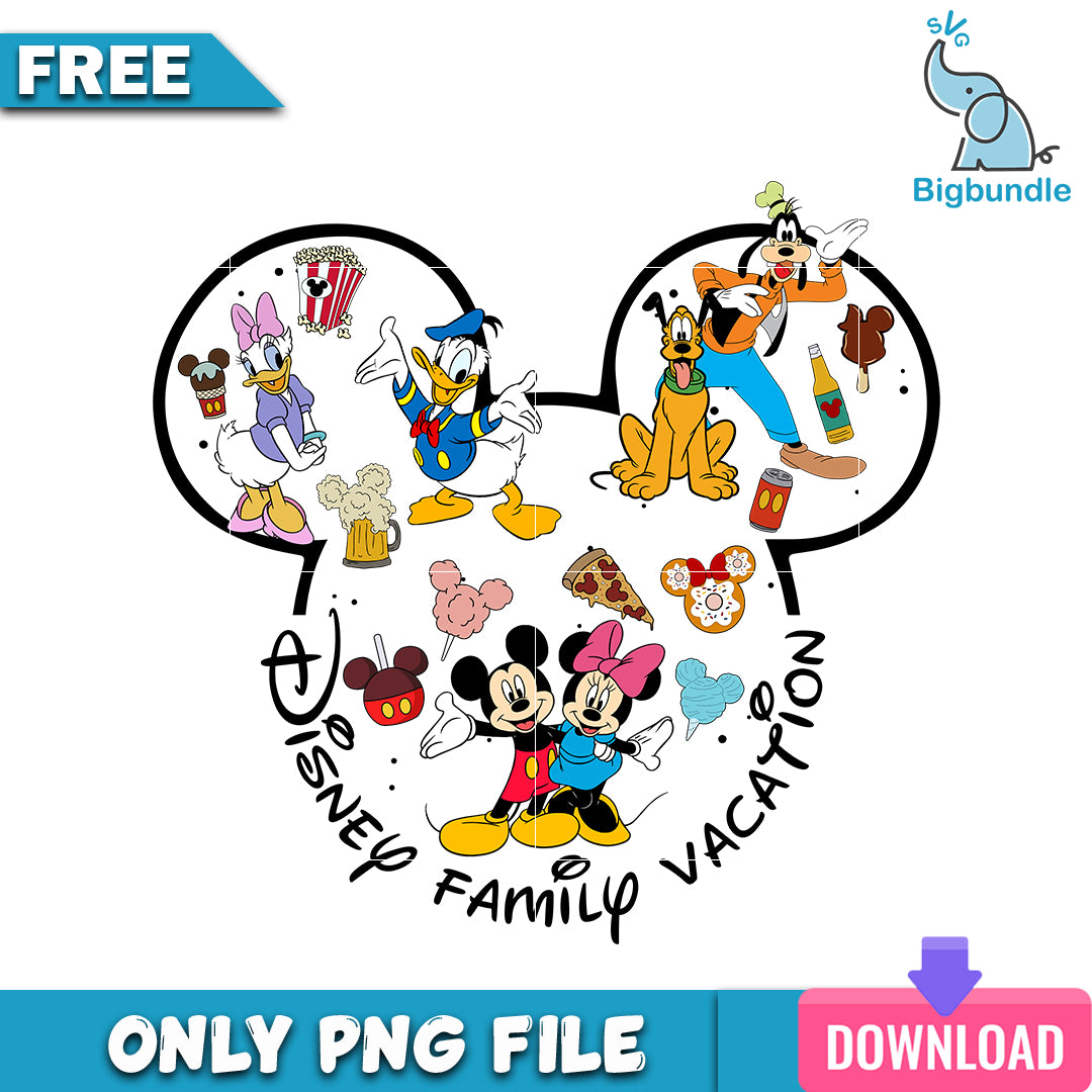 Disney family vacation png, disney png, Digital download.