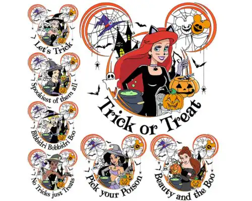Bundle Halloween Princess PNG, Halloween Png, Spooky Vibes Png