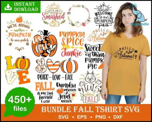 Fall shirt svg bundle 450+ svg, png, dxf, pdf 1.0