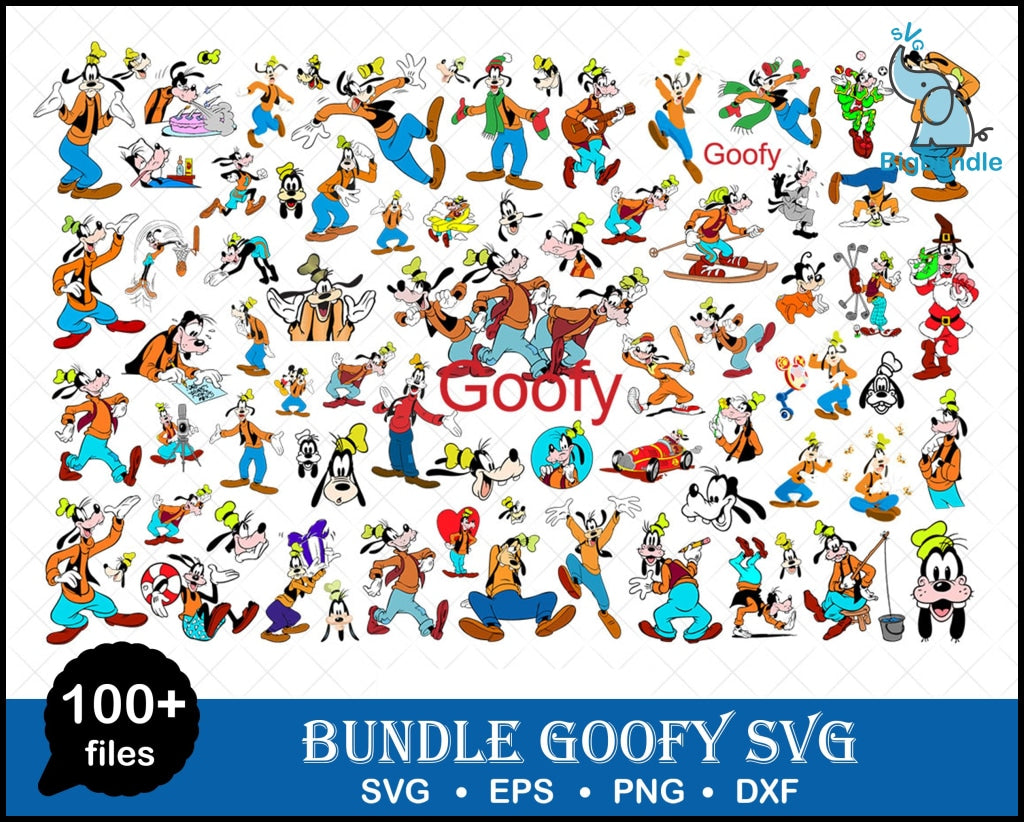 Goofy SVG Bundle, Layered Goofy cut file, Goofy svg, Disney trip, disney goofy svg, Disney shirt svg, goofy cut file