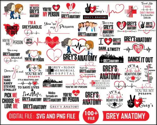 grey anatomy svg bundle - Digital download
