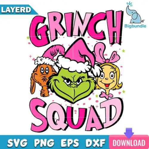 Grinch Squad SVG