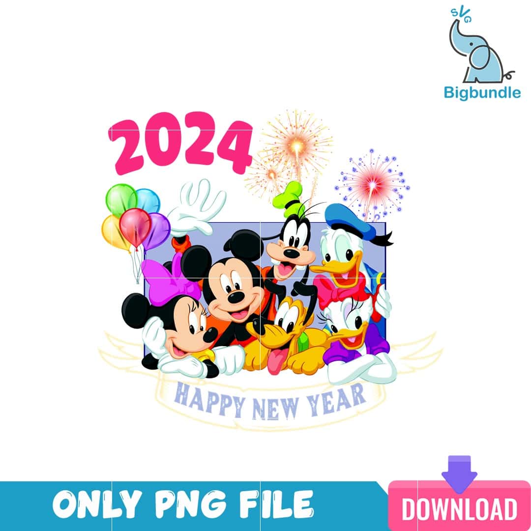 happy new year mickey and friends