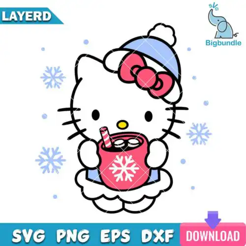 Hello Kitty Hot Cocoa SVG