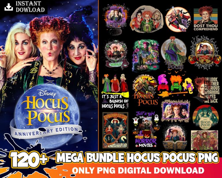 120+ Mega Hocus Pocus Png Bundle, Trick Or Treat PNG, Digital Bundle ...
