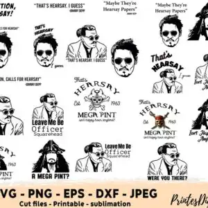 jonnydepp5.jpg Johnny Depp trial meme bundle preview with That's Hearsay lettering and Jack Sparrow pirate art