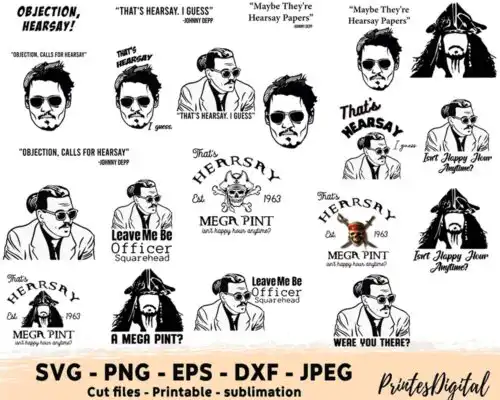 Johnny depp svg Bundle 5 - Digital Dowload