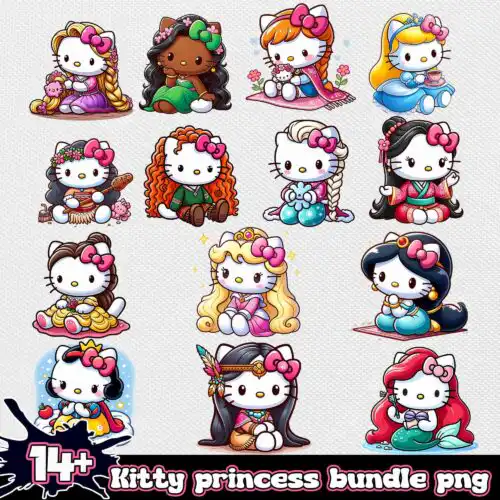 kittyprincesspngbundle.jpg Hello kitty princess png bundle