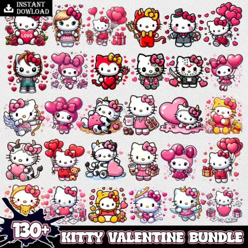 Hello kitty valentine png bundle trending ver 2