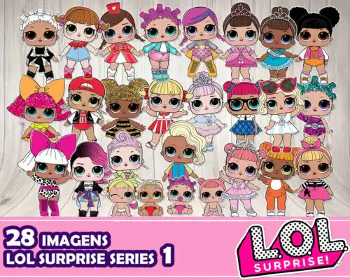 Lol dolls clipart PNG, Printable png cut for Cricut / Silhouette, Lol dolls digital papers, instant download