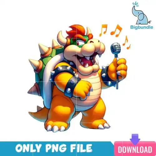 Jr Bowser Singing Birthday PNG