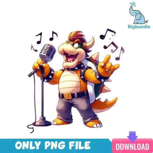Bowser Singing Birthday Song PNG