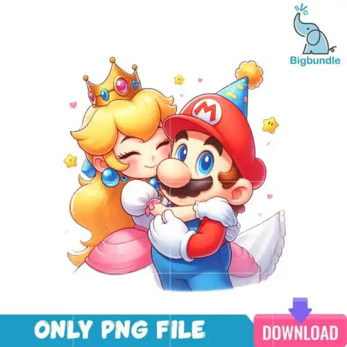 Mario And Princess Peach PNG