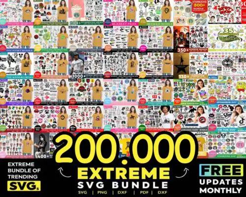 The Ultimate Giga Bundle svg, Mega bundle svg, 200.000 unique designs almost everything included