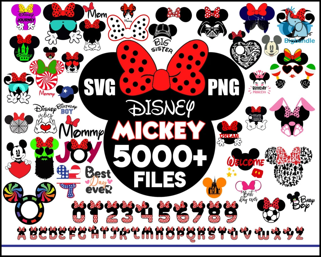 Mickey Mouse SVG Bundle - Digital download