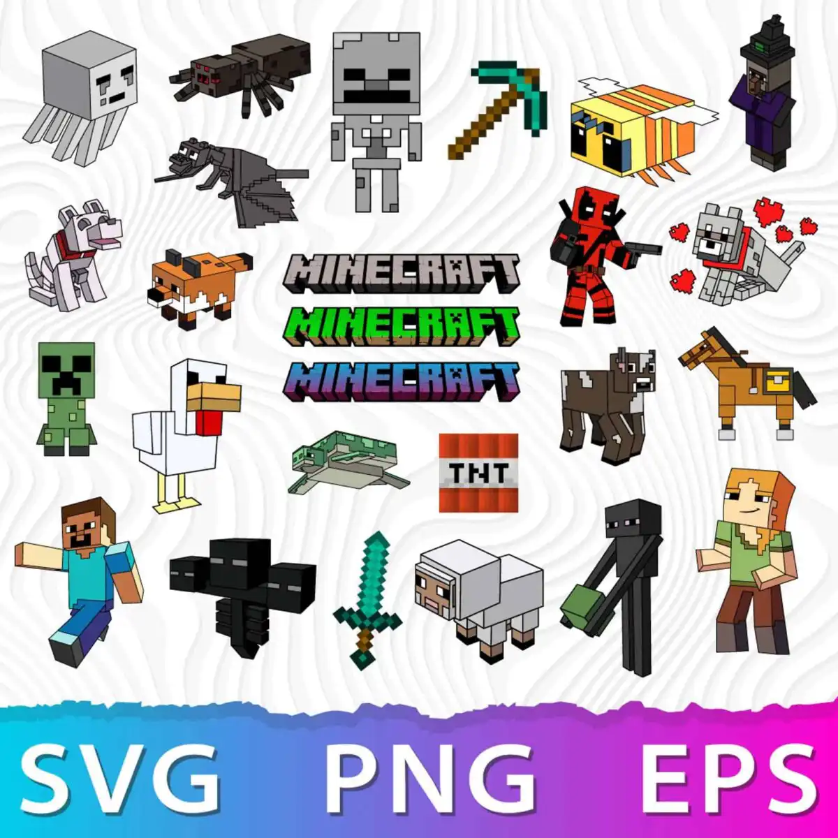 minecraftbundlesvg.jpg Minecraft Bundle PNG SVG