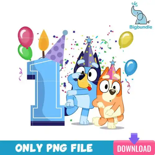 1st Bluey Birthday Boy Svg, Bluey Birthday Svg, Bluey Svg, SG31072311