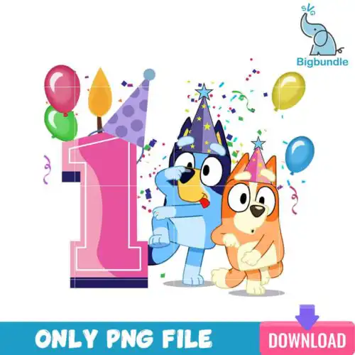 1st Bluey Birthday Girl Svg, Bluey Birthday Svg, Bluey Svg, SG31072312