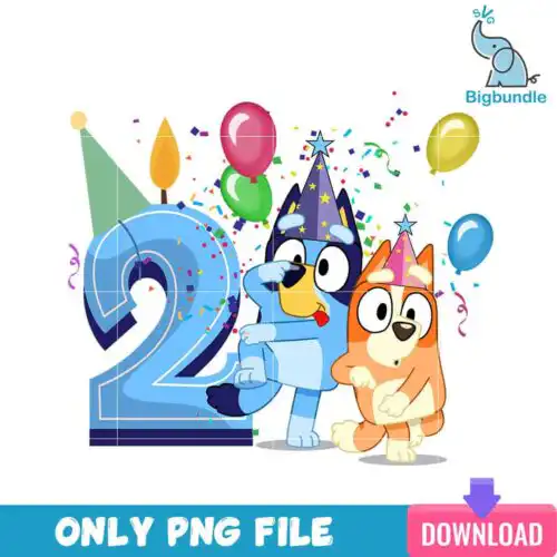 2nd Bluey Birthday Boy Svg, Bluey Birthday Svg, Bluey Svg, SG31072313