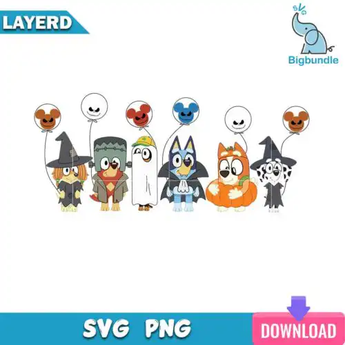 Bluey Balloon Jack Svg, Bluey Halloween Svg, SG26072374