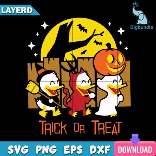 Trick Or Treat Svg, Duck Halloween Svg, Halloween Svg, SG01072345