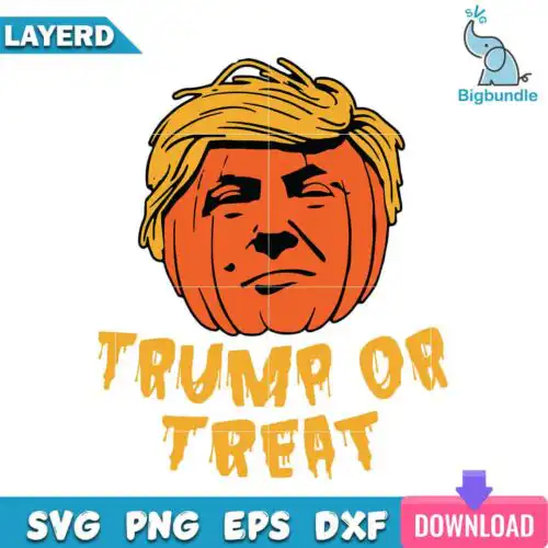 Trump Or Treat Svg, Halloween Svg, Instant Download, SG010723116