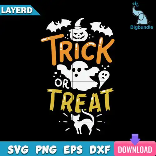 Trick Or Treat Halloween Svg, Halloween Svg, Instant Download, SG010723117