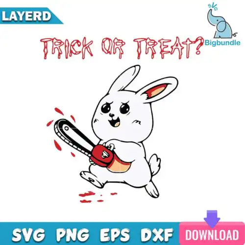 Bunny Trick Or Treat Halloween, Halloween Svg, SG010723118