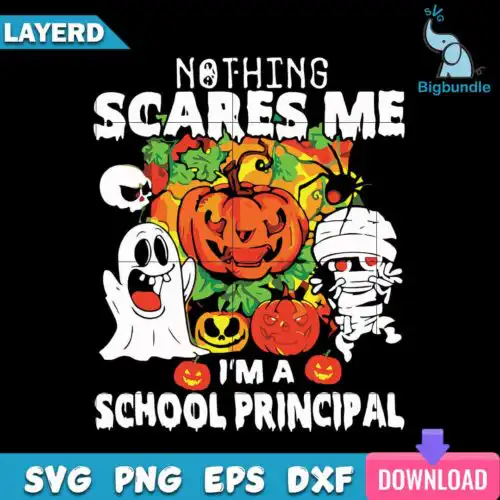 Nothing Scares Me I'm A School Princial Svg, Halloween Svg, SG01072392