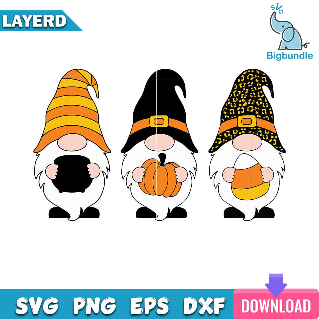 mockup bigbundle file l Fall Halloween Gnome