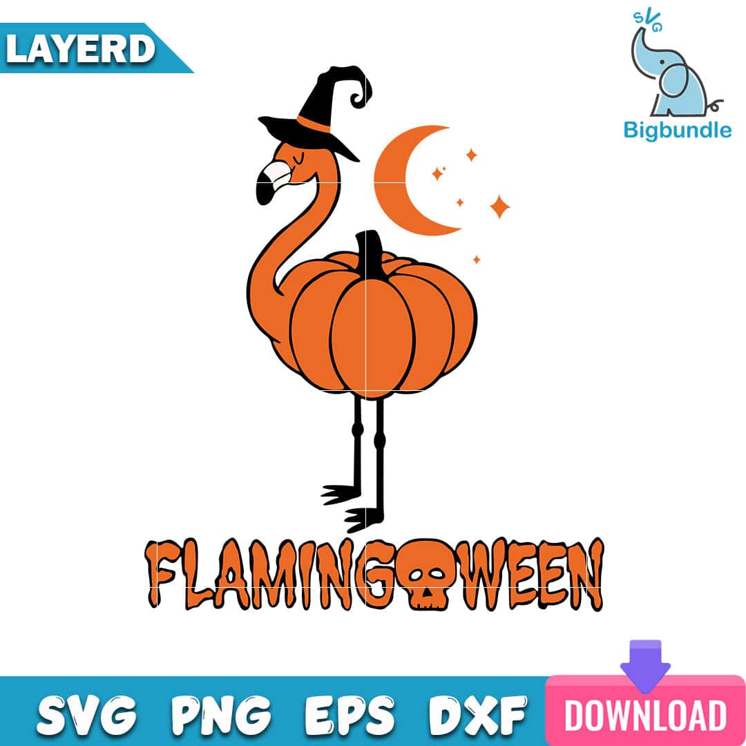 mockup bigbundle file l Flamingoween Pumpkin