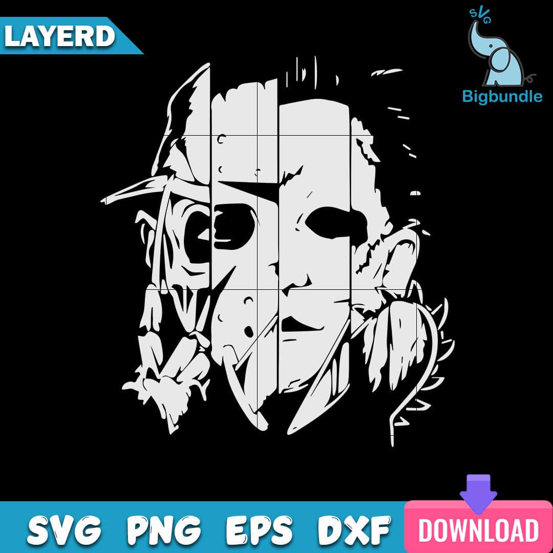 mockup bigbundle file l Freddy Jason Michael Myers and Leather face