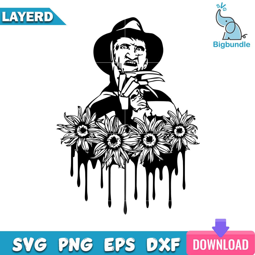 mockup bigbundle file l Freddy Krueger Flower