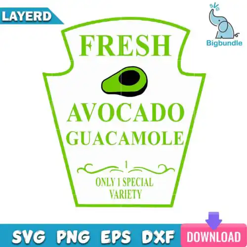 Fresh Avocado Guacamole Condiment Svg, Halloween Svg, SG13072340