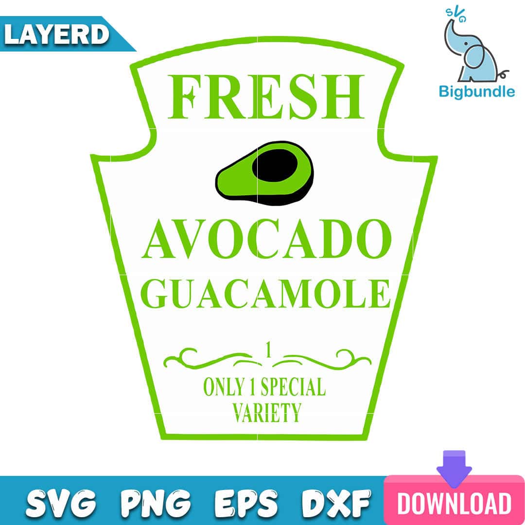 mockup bigbundle file l Fresh Avocado Guacamole Condiment Family Halloween