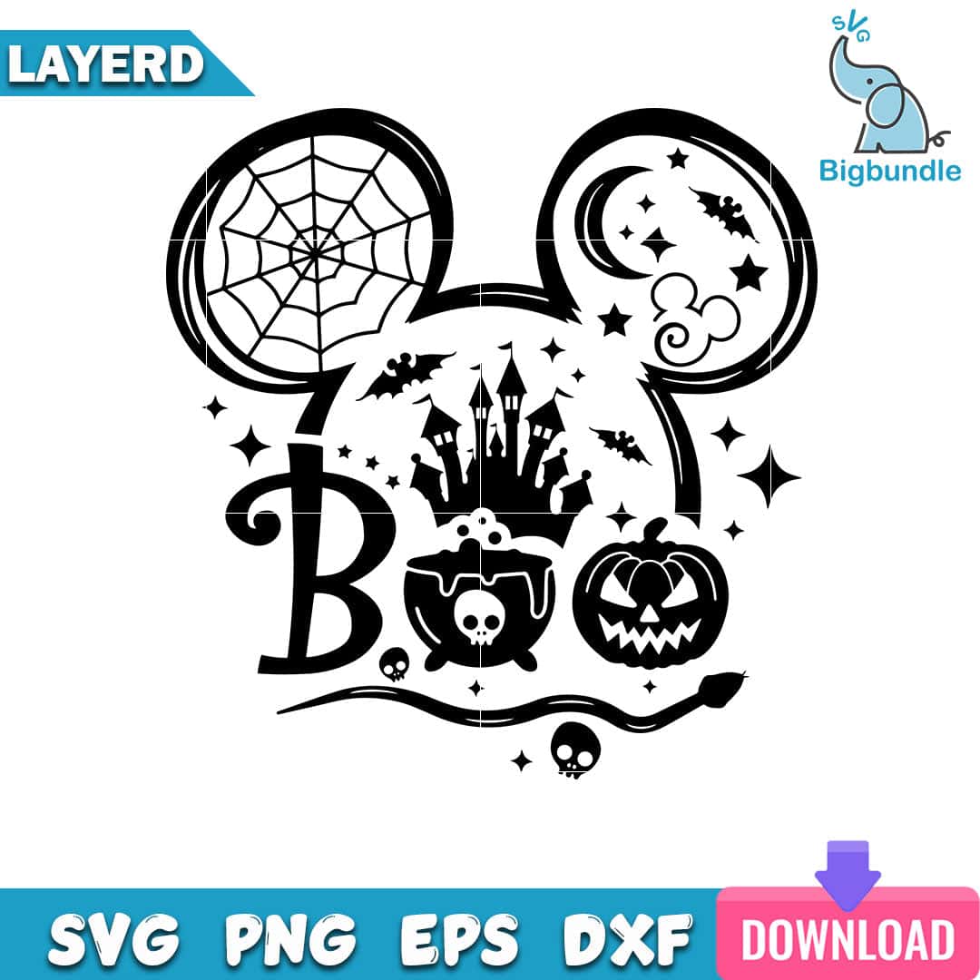 mockup bigbundle file l Halloween Boo Mickey Ear