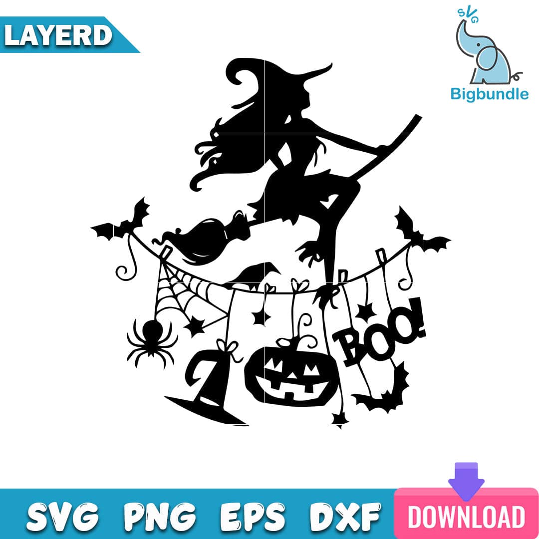 mockup bigbundle file l Halloween Boo Witch