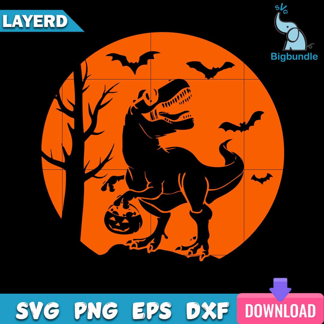 mockup bigbundle file l Halloween Dinosaur