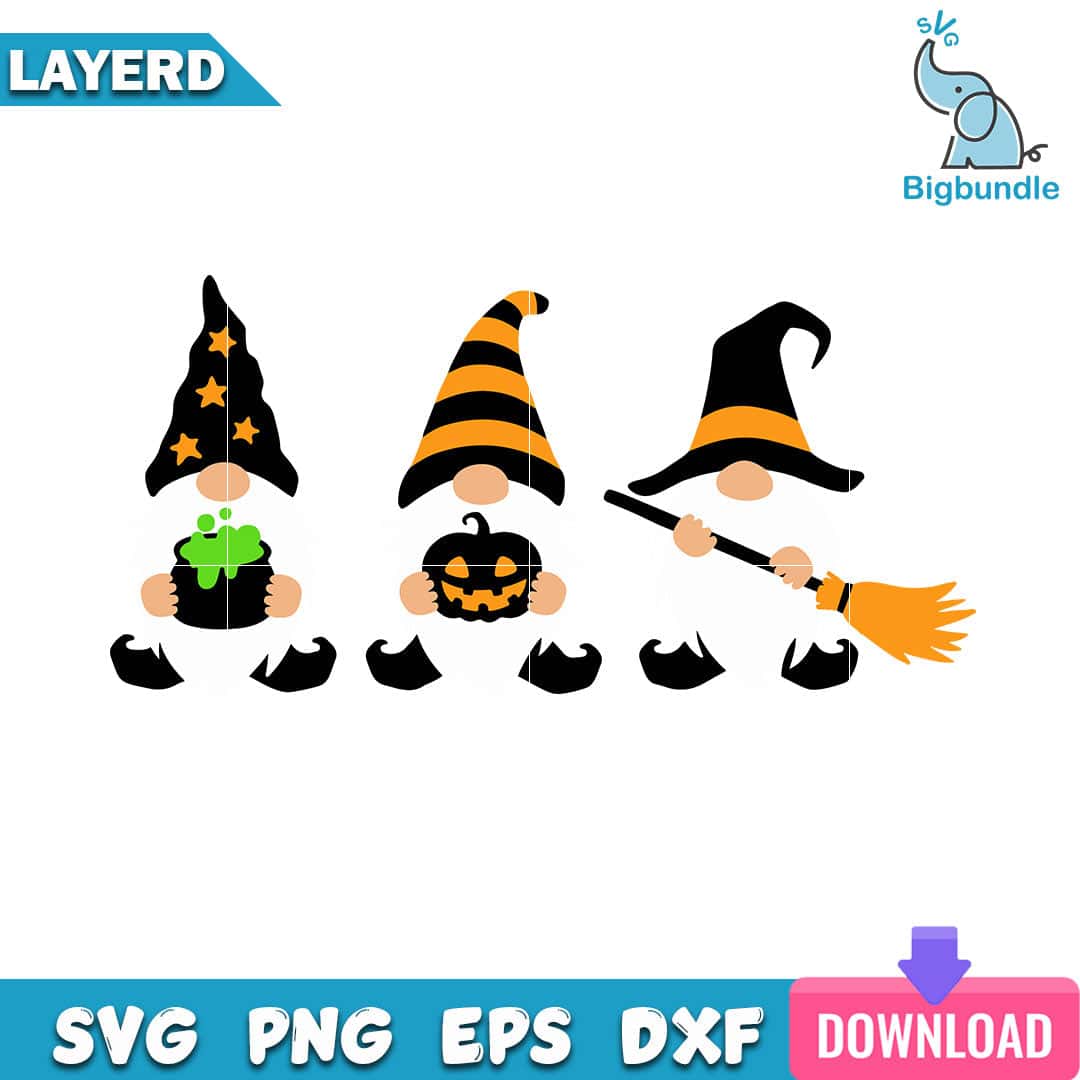 mockup bigbundle file l Halloween Gnomies Pumpkin