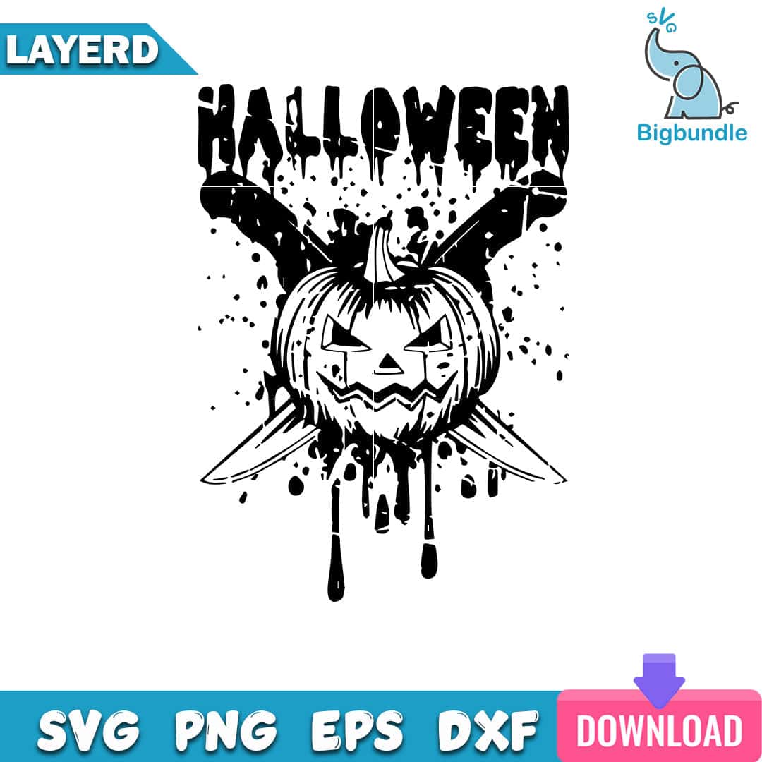 mockup bigbundle file l Halloween Pumpkin Knife