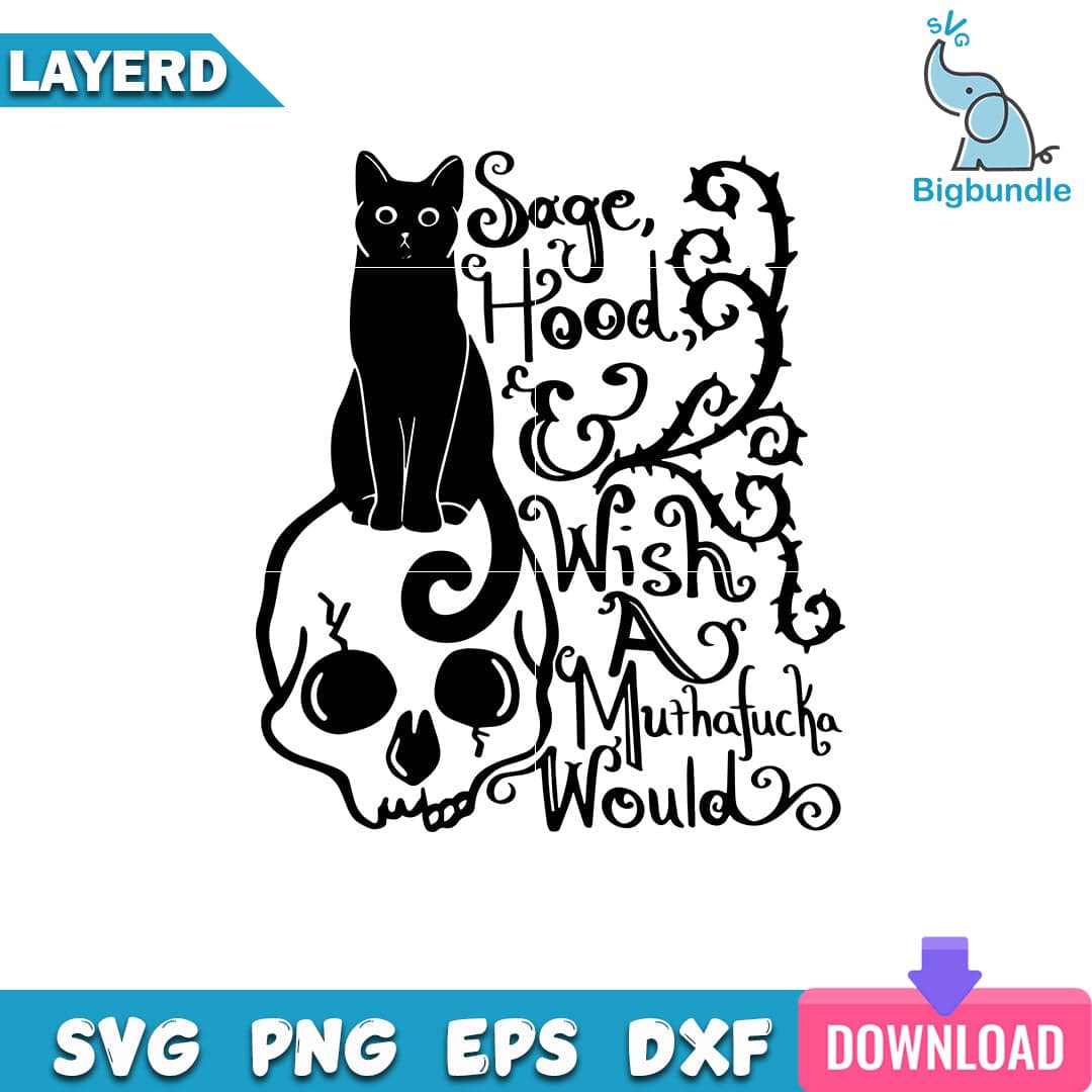 mockup bigbundle file l Halloween SVG Black Cat On Skull