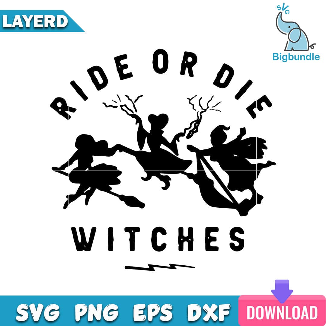 mockup bigbundle file l Hocus Pocus Ride or die Witches